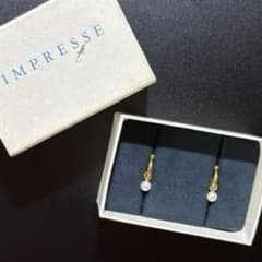 インプレッセ IMPRESSE K18 パールイヤリング - メルカリ