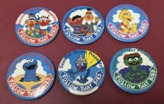 セサミストリート 缶バッジ ピンバッジ 6個セット 缶バッチ - メルカリ