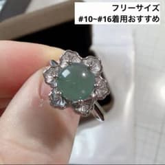 R2M-0761-2天然翡翠《本物保証》フリーサイズ指輪 現状約14号 - メルカリ