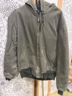【極美品/L】カーハート アクティブジャケット モスグリーン メキシコ製破れなしのサムネイル