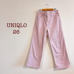 UNIQLO Straight Denim Wide Denim Pink Size 26 Baggy Jeans