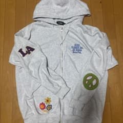 XLARGE ジップアップパーカー グレー Lサイズのサムネイル