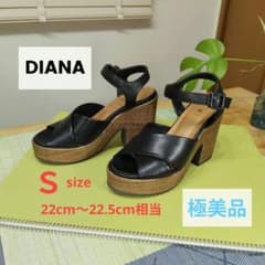 DIANA ウエッジソールサンダル Sサイズ ブラック　厚底のサムネイル