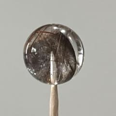 高透明 ジオメトリックルチル ルチルクォーツ ルース 約15.7mm 天然