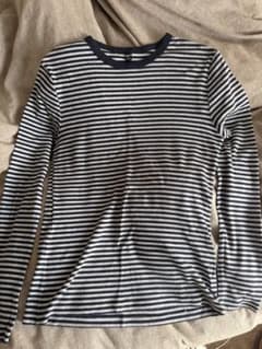 UNIQLO ボーダー リブ長袖Tシャツ M
