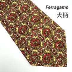 Salvatore Ferragamo ネクタイ 犬柄 シルク100 フェラガモ - メルカリ