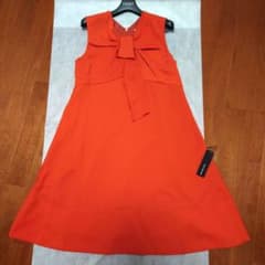 新品未使用 フォクシーニューヨーク ワンピース赤 オレンジ40 - メルカリ