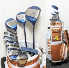 美品　DUNLOP　レディースゴルフセット　キャスター付き　セサミストリートのサムネイル