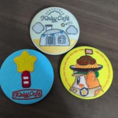 커비 카페 자수 배지 컬렉션 3 점 세트