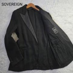 美品 ソブリン リネン100% タキシード アンコンジャケット 希少50 XL 美品 ソブリン リネン100% タキシード アンコンジャケット 希少50 XL