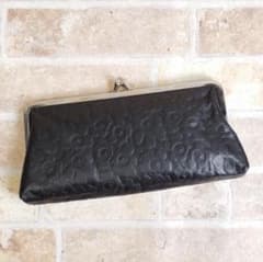 極美品 マリメッコ ウニッコ柄 型押しレザー がま口 ペンケース マルチポーチ 極美品 マリメッコ ウニッコ柄 型押しレザー がま口 ペンケース マルチ