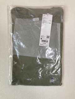 [新品未使用]ユニクロU ドライEXクルーネックTシャツ　5部袖　M　グリーンのサムネイル