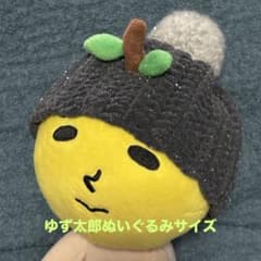 ポンポンニット帽　グレー系ラメ　ゆず太郎ぬいぐるみサイズのサムネイル