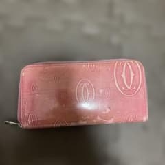 Cartier ハッピーバースデー ラウンドファスナー 長財布 ピンクのサムネイル