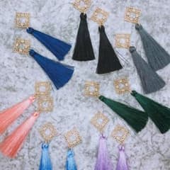【新色追加】ロングタッセルピアス／イヤリングのサムネイル