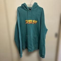 stussy フレイムロゴ刺繍 グリーンパーカーのサムネイル