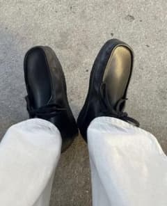 Clarks クラークス　ワラビー　ブラックレザーのサムネイル