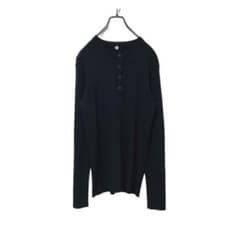 ⭐︎ 상태좋음 ⭐︎00s UNIQLO 유니클로 리브 뜨개질 헨리 넥 스웨터 블랙 L