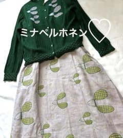 レア未使用 ミナペルホネン plover ワンピース リネンワンピース 鳥柄 