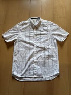 BROWNY 半袖シャツ チェック柄 ホワイト Mサイズのサムネイル