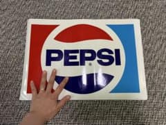 【超ビッグサイズ】PEPSI ペプシ ロゴ ステッカー サインプレートのサムネイル