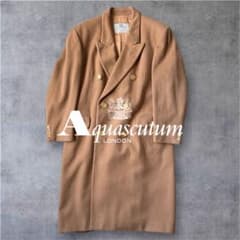 カシミヤ100% 】Aquascutum チェスターコート ダブル キャメル - メルカリ