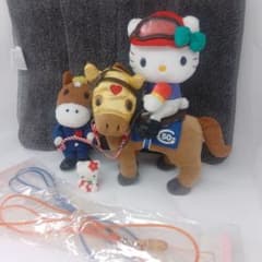 希少】JRA 50th ANNIVERSARY お馬deキティちゃんぬいぐるみ - メルカリ