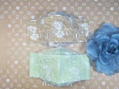 お値下げ！色違い2枚組※薄い綿&総レースのサムネイル
