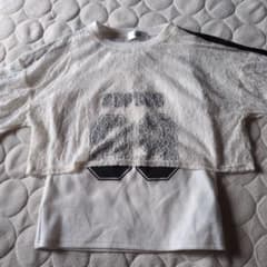 レース重ね着風 半袖Tシャツ ホワイトのサムネイル