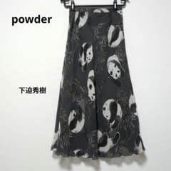 powder スカート パンダ 総柄 ロング 美品 下迫秀樹 コレクション 春物 powder スカート パンダ 総柄 ロング 美品 下迫秀樹 コレクション 春物