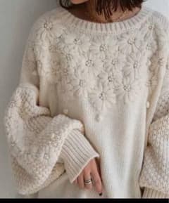 antiqua 花刺繍ニットのサムネイル