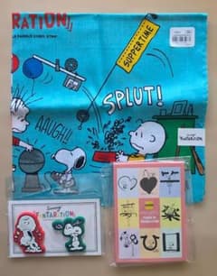 スヌーピー ハンカチ 　マグネット　メモ帳セットのサムネイル