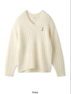 Lily Brown LilyBearケーブルニットミニワンピースのサムネイル