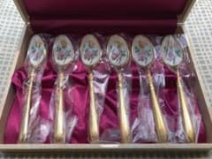 リンデン　七宝　スプーン　6個セット　未使用のサムネイル