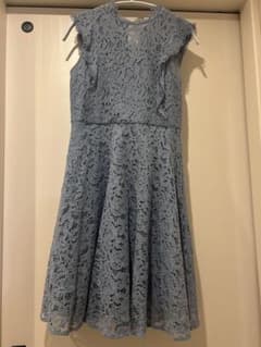 【値下げ】JILL STUART 総レースワンピ　水色 M 結婚式 二次会ドレスのサムネイル