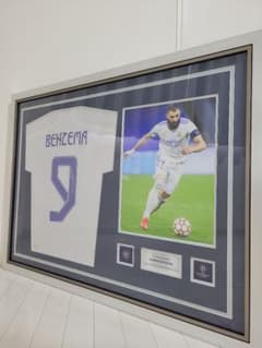 レアル マドリード ベンゼマ サイン ユニフォーム 額縁 CL 正規 ICONS