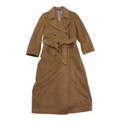 極美品】マダムニコル キャメル カシミア100% ダブルチェスターコート
