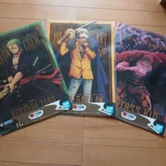 ワンピース　描き下ろしクリアポスター3点セット　ZORO 他のサムネイル