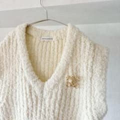 美品】Vネックオーバーサイズ ニットベスト アルパカ混 トゥディフル