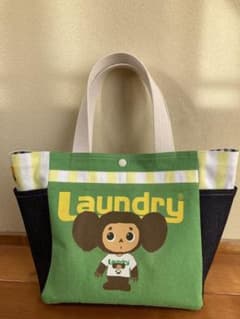 リメイク　ランドリー　サイドポケットつきトートバッグ　laundryのサムネイル