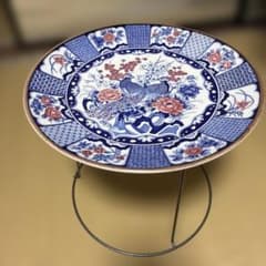 花と孔雀のデザイン 陶器皿 大皿 飾り皿 大皿 染付赤絵 孔雀牡丹文 飾り皿 和食器 - メルカリ