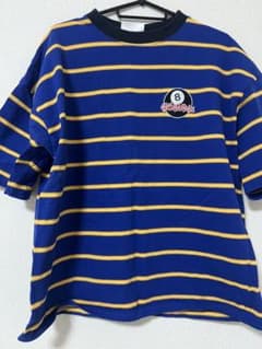 【美品】ボーダー Tシャツ8ボール ブルー イエロー Msizeのサムネイル