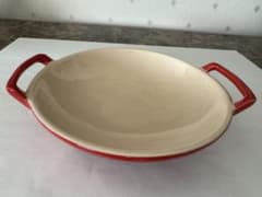 未使用極美品】廃盤 ル・クルーゼ WOK 20cm レッド レア プレート