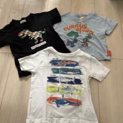 Tシャツ 3枚セット 恐竜・ジョージ・海の生物 90㎝のサムネイル