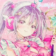 ♡ オリジナル手描きイラスト 『Twinkle Heart ♡』 アナログ - メルカリ
