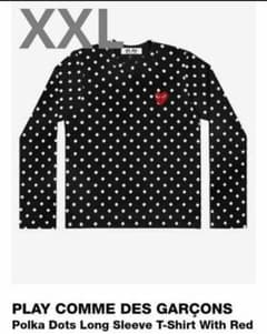 PLAY COMME DES GARÇONS ポルカドット長袖Tシャツ Mサイズ Comme Des Garçons Play ポルカドット Tシャツ | レッド | FARFETCH JP