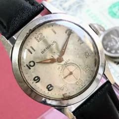 4059【シックでお洒落】メンズ 腕時計 ベンラス 手巻 アンティーク