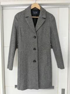 ARMANI JEANS チェスターコート グレー 千鳥 - メルカリ