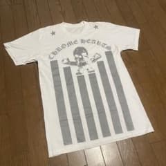 美品！『CHROME HEARTS』クロムハーツ(M)スカルプリント白Tシャツ 美品！『CHROME HEARTS』クロムハーツ(M)スカルプリント白Tシャツ