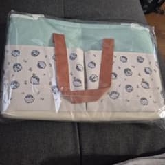 コウペンちゃん　大きなポッケ付きバスケット　ミントグリーン